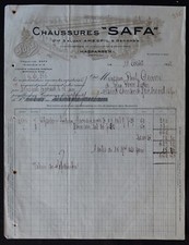 Facture HASPARREN 1932 chaussure SAFA Salvat Amespil billhead 143