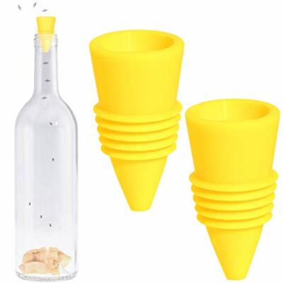 Fruit Fly Bottle Top Trap   Reusable Non-Toxic Indoor/Outdoor Catcher ( 2 pcs)
