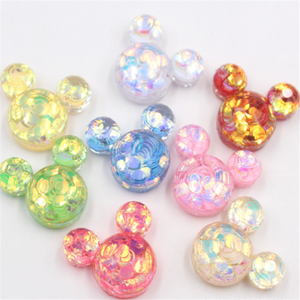 pcs Multicolor Resin Sequin Mickey Rhinestone Flatback Decorations Accessories Ebay