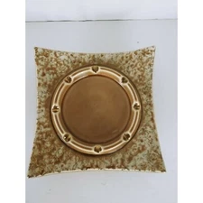 Vintage Mid Century Square Ceramic Ashtray Brown copper color 8 1/2 x 8 1/2 inch