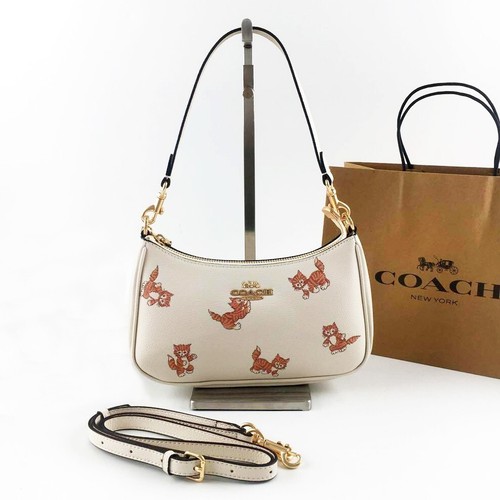 COACH Teri Shoulder Bag With Dancing Kitten Print CC777 Crossbody F/S JP