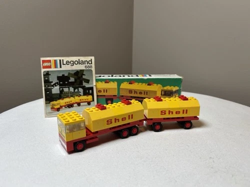 Vintage 1975 LEGO Shell Tank Truck #688 —Box & Instructions