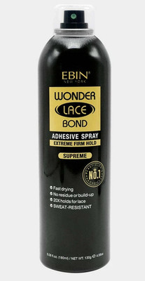 NEW! EBIN Wonder Lace Bond Adhesive Spray Extreme Firm Hold SUPREME 6.08 fl. oz.