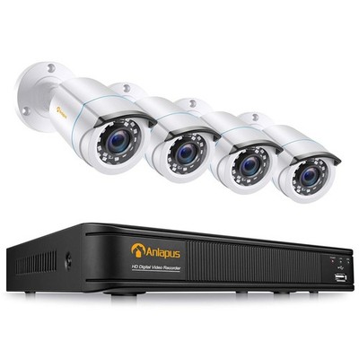 Anlapus 1080P 2MP CCTV Überwachungskamera Set Außen Ohne HDD DVR Alarm