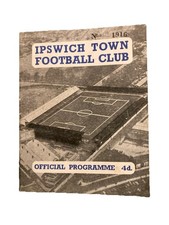 1959 Ipswich Town v Heart Of Midlothian Friendly Programme 