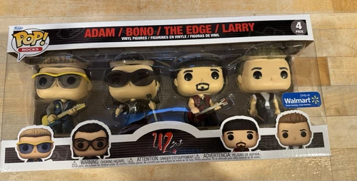 Funko Pop Rocks U2 Zoo TV 4 Pack Walmart Exclusive Bono Larry Adam The Edge