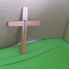 Decorative Wooden Cross w/Single Nail Rustic Home Decor 6"x4" Wall Hanging — photo 1