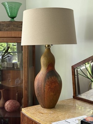 Rare Marcello Fantoni Raymor Table Lamp Italy Pottery Mcm