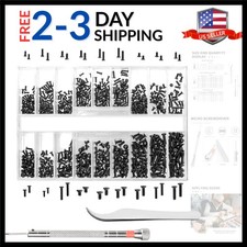 630 Pcs Tiny Micro Repair Screw Kit Eyeglass Sunglass Repair Kit with Screwdr...