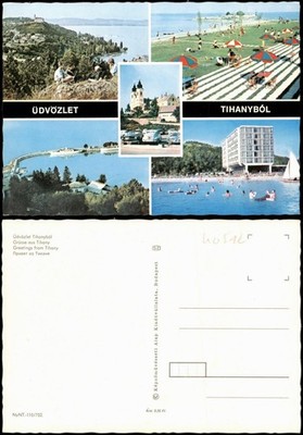 Postcard Tihany ÜDVÖZLET TIHANYBÓL Greetings from Tihany 1980