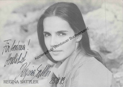 Original autograph Regina Sattler // autograph signed signed signee Sat 329667