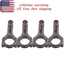 Forged H-beam Connecting Rods Set Of 4 For Nissan Sr20 Sr20de Sr20det Engine