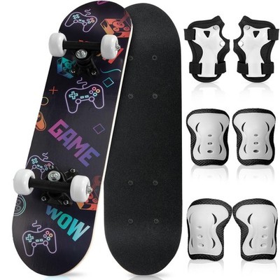 Juego De Proteccion De Siete Piezas Con Rodilleras Y Munequeras Para Ninos