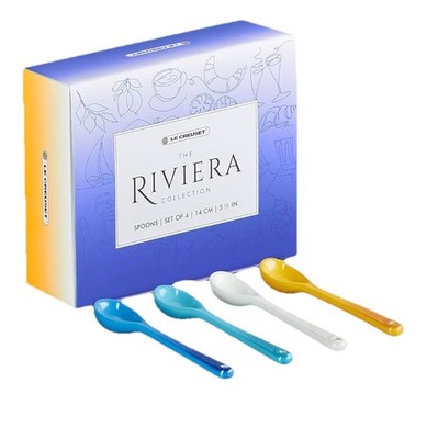 Le Creuset Riviera Collection 4er Set Steingut Löffel NEU