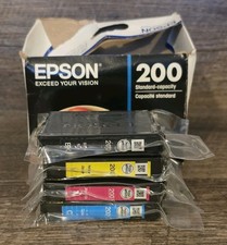 Epson 200 Ink Cartridges - Black/Cyan/Magenta/Yellow Exp. 11/2022..New Open Box