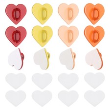 12 Pcs Heart Phone Charm Hook, Red/Orange/Light Orange/Yellow