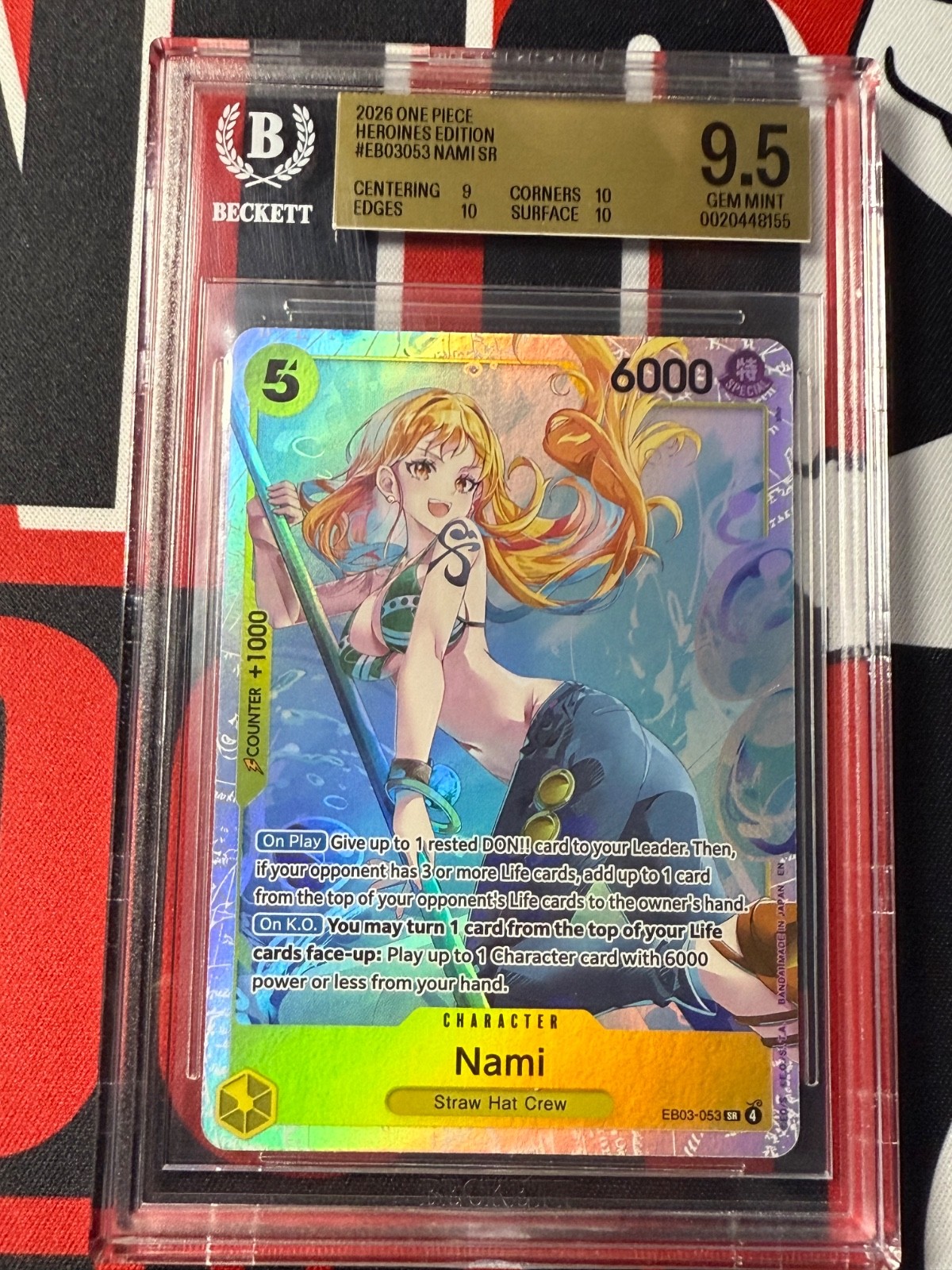 2026 ONE PIECE HEROINES EDITION #EB03053 NAMI SR BGS 9.5