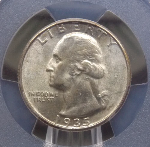 1935 "D" Washington SILVER Quarter 25c PCGS MS64 #541 BU Uncirculated ECC&C, Inc