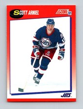 1991-92 Score Canadian Bilingual Scott Arniel Winnipeg Jets #256