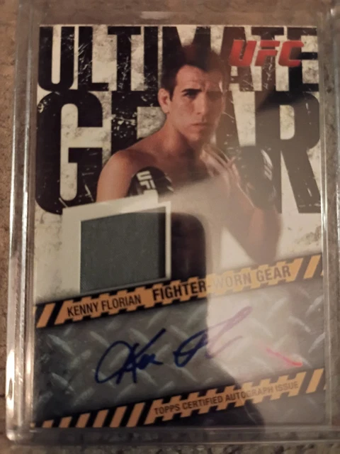 topps ufc round 2 Kenny Florian relic auto 21/25 rare