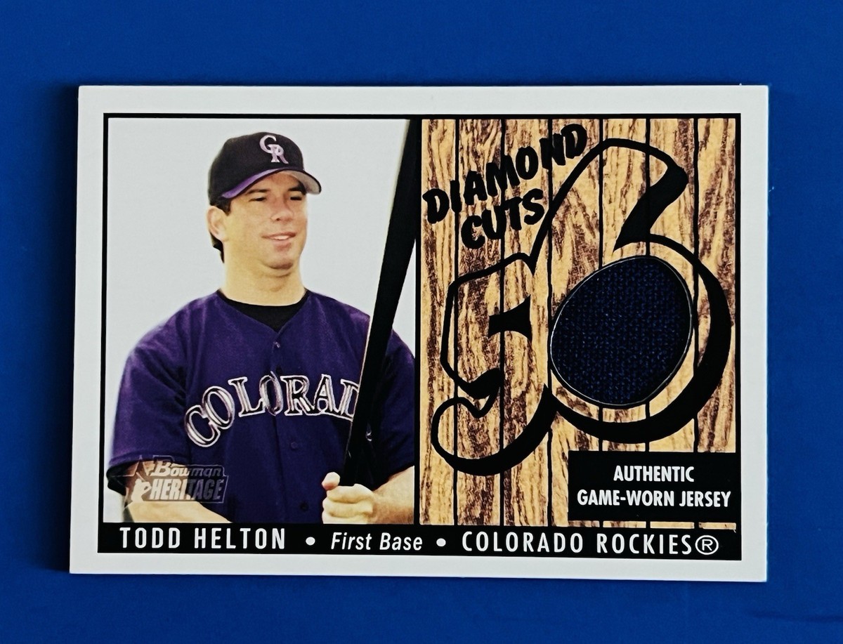 2003 Bowman Heritage Todd Helton Diamond Cuts Game Worn Jersey 