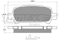 Bremsbelagsatz Scheibenbremse Tomex Brakes TX 15-46 FüR Impreza GC GD Station GF