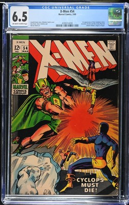 X-Men 54 1969 Cgc 6.5 Ow/w pages Marvel 1st Alex Summers + Living Pharaoh 