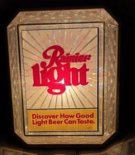 Vintage 1980'S RAINIER Light BEER SIGN Light Up Sign Works Seattle WA.