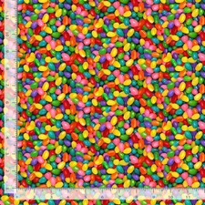 Easter Fabric Packed Rainbow Jelly Bean Print Timeless Treasures YARD