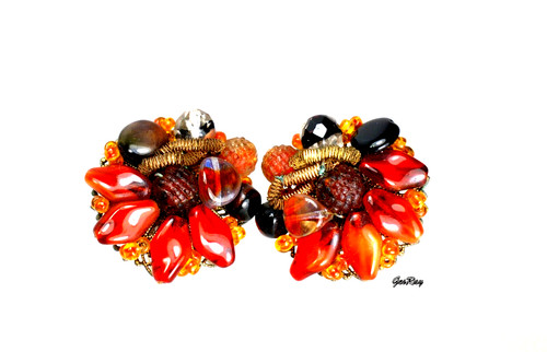 Early Miriam Haskell Earrings Beaded Miriam Haskell Jewelry Unsigned