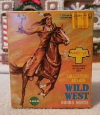 Echo WILD WEST RIDING HORSE; NIB; 1970's VTG; 22281; Wind-up, Galloping Action
