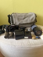 Minolta Maxxum 5000 Af 35mm Film Camera w/ Flash, Two Lens, Canvas Case, Manual
