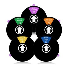 5 Pack Office Door Sign   Do Not Disturb Please Knock Out of Office Conference R