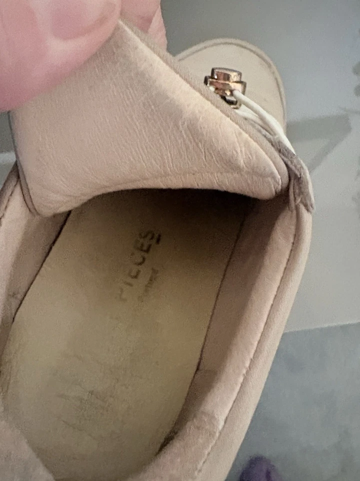Filling Pieces Low Top Side Lace Taupe Leather Lace-Up Trainers EU42 UK8 - Image 3 of 4