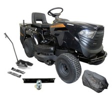 Black Edition Pro 177/98 H Rasentraktor inkl. Anhängerkupplung und Abdeckplane