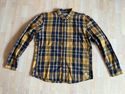 TT Tom Tailor Herren langarm Hemd, Gelb-Blau kariert Gr. XXL - Guter Zustand!!