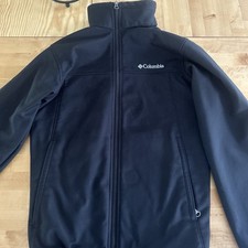 Columbia Black Softshell Jacket Men Zipper St...
