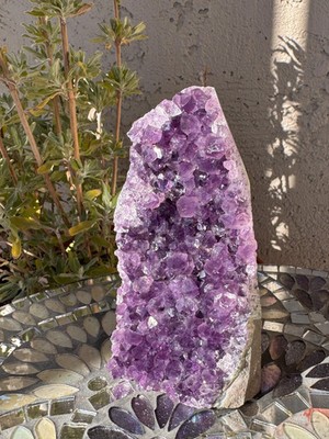 Vibrant Amethyst Tower with Sparkling Terminations