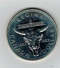 1982  Canadian Regina SILVER Dollar