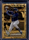 2024 Topps Gilded Junior Caminero RC Gold Wave Refractor #/75 Rays