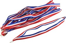 12pcs 880mm Award Neck Ribbons Medal Striped Red/Blue