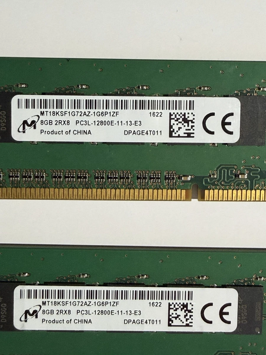 Micron DDR3 SDRAM 8 GB Capacity per Module Memory (RAM) for sale