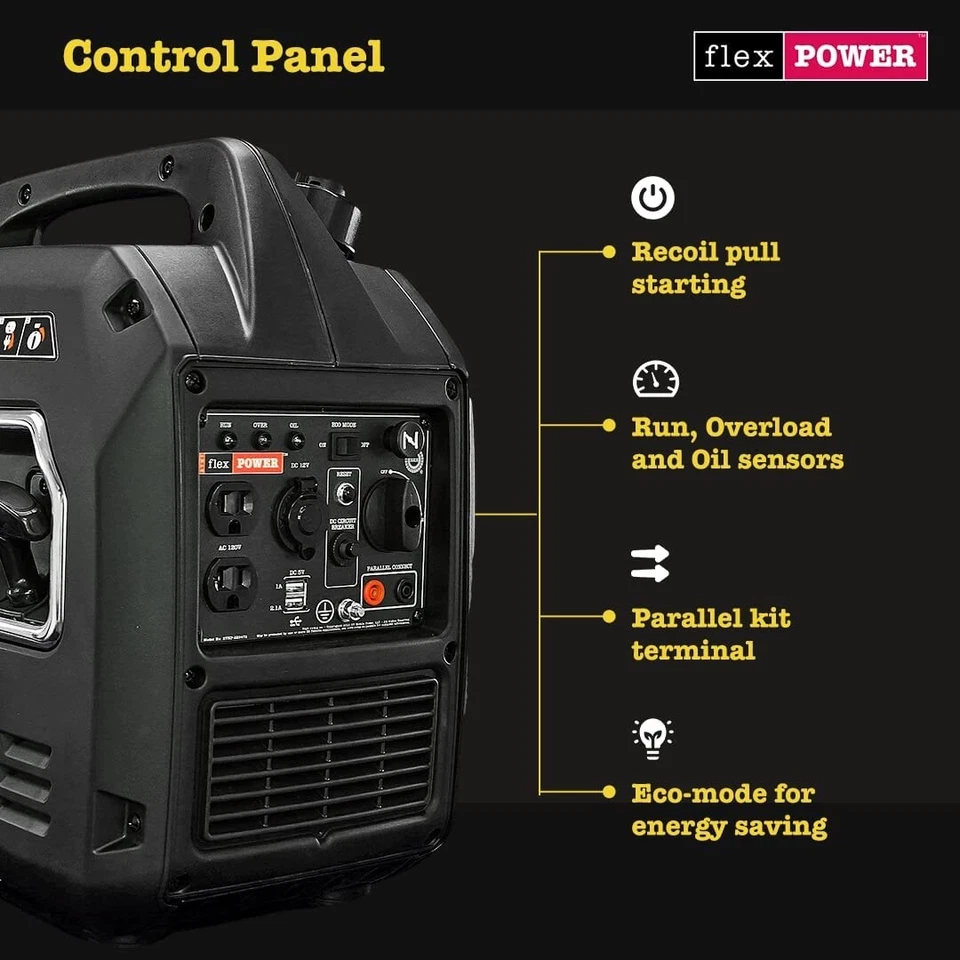 Flex Power 2200i Silent Portable Inverter Generator - Image 3 of 4