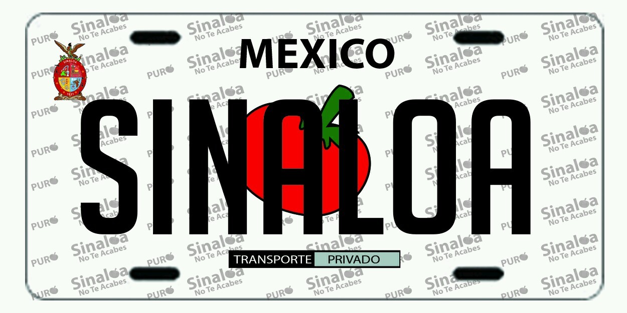 SINALOA Mexico Car Plate aluminum License Plate Mexican Mexico Mexican