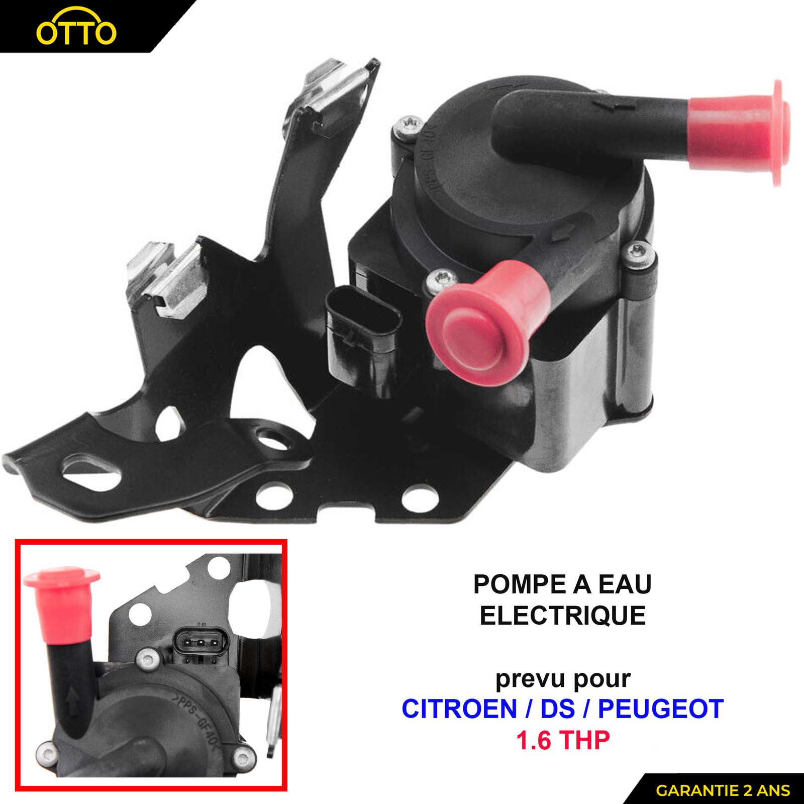 Pompe à eau additionnelle pour PEUGEOT 5008 1.6 16V de rechange électrique auxiliaire 12V