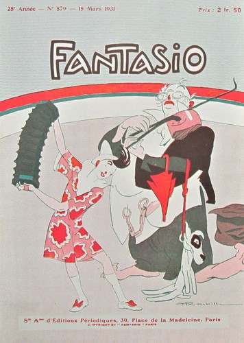 ROUBILLE Original 1931 Vintage French Fantasio Art Print COMIC STREET MUSICIANS - 第 1/1 張圖片
