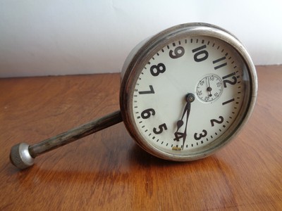 Early 1900 S Vintage Antique Car Automobile Wind Up Long Stem Dash Clock Ebay