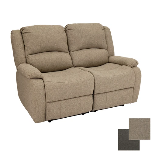 Charles Collection 58" Cloth Double Recliner Wall Hugger RV Sofa Couch Oatmeal