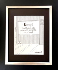 BANKSY  SIGNED " LIFESTYLE OUT OF STOCK " PRINT  NEW FRAME  BUY IT NOW 