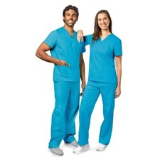 Adar XL Unisex Medical Scrub Set : Turquoise Pants Top Model 701 : New